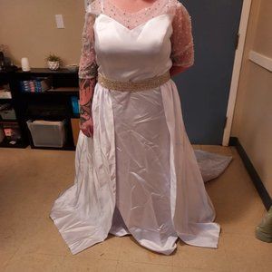 White Pageant Gown Women Size 16/18